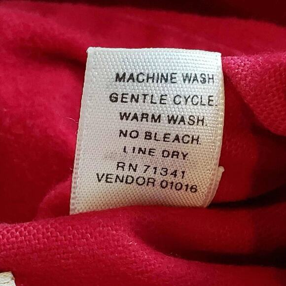 LL Bean Shirt Chamois Mens Size 14.5 Medium M Vintage Red LS Button Down Cotton - Picture 10 of 12